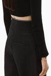 alexander wang carrot leg trouser in cotton tailoring black