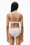 Alexander Wang white klassischer slip aus feinem netzstoff