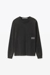 alexander wang アシッドウォッシュジャージー ロングスリーブtシャツ acid black