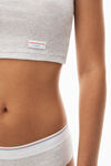 alexander wang 罗纹平纹针织布短款工字背心 light heather grey