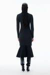 Alexander Wang charcoal ribbed long-sleeve dress in wool