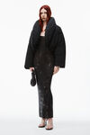 Alexander Wang black clear bead hotfix cami tank dress