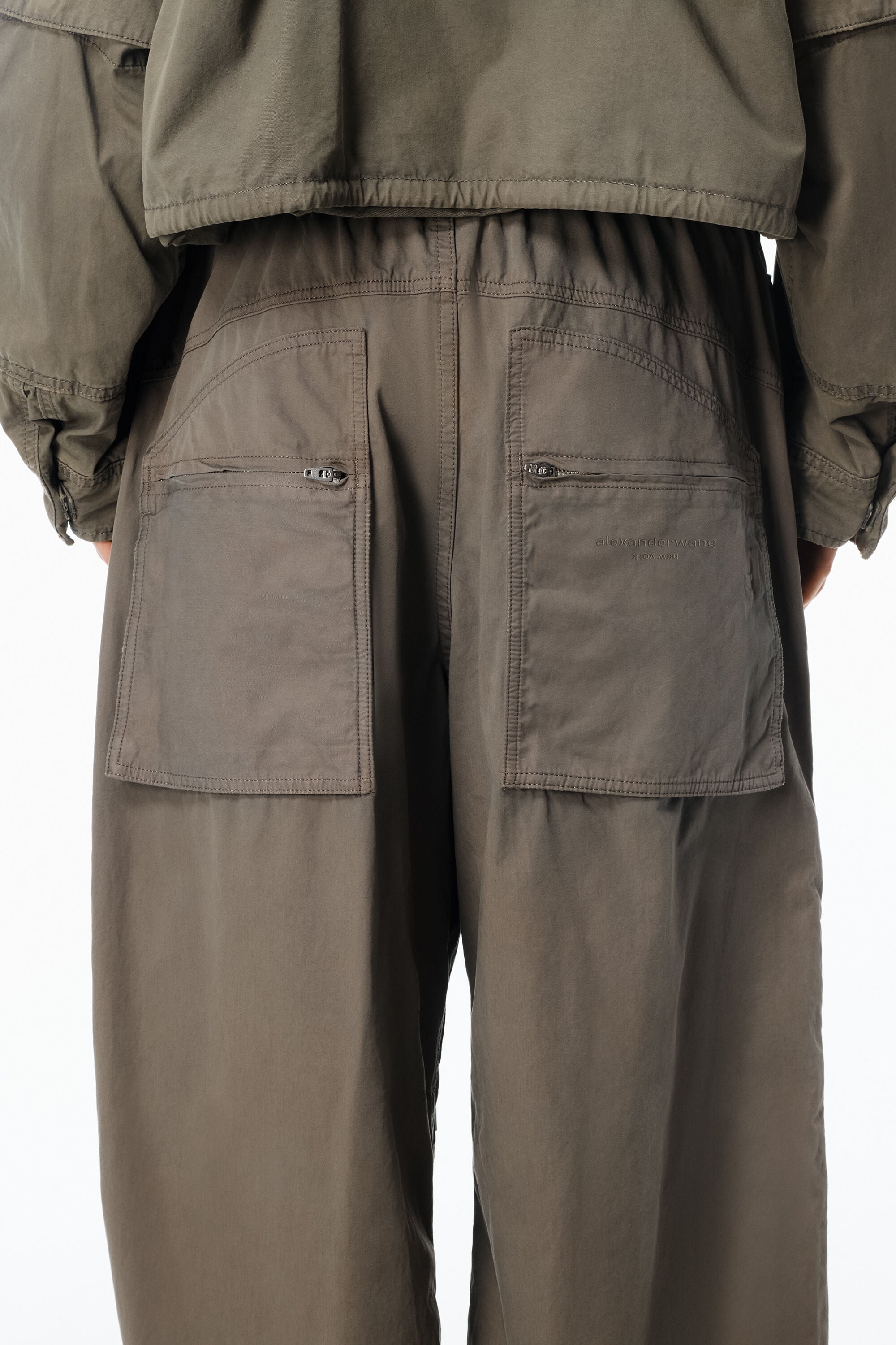 Cargo Pant cotton mid-rise in WASHED ARMY GREEN | alexanderwang®
