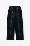 Alexander Wang washed nickel sweatpant with clear bead hotfix in crushed velour