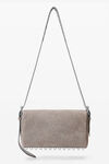 Alexander Wang grey ricco medium flap bag in nubuck leather