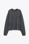 Alexander Wang vintage grey 棉质平纹针织布男士长袖 t 恤