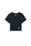Alexander Wang navy 罗纹棉质短款 t 恤
