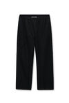 Alexander Wang black 黑色褶皱毛圈布加大款运动裤