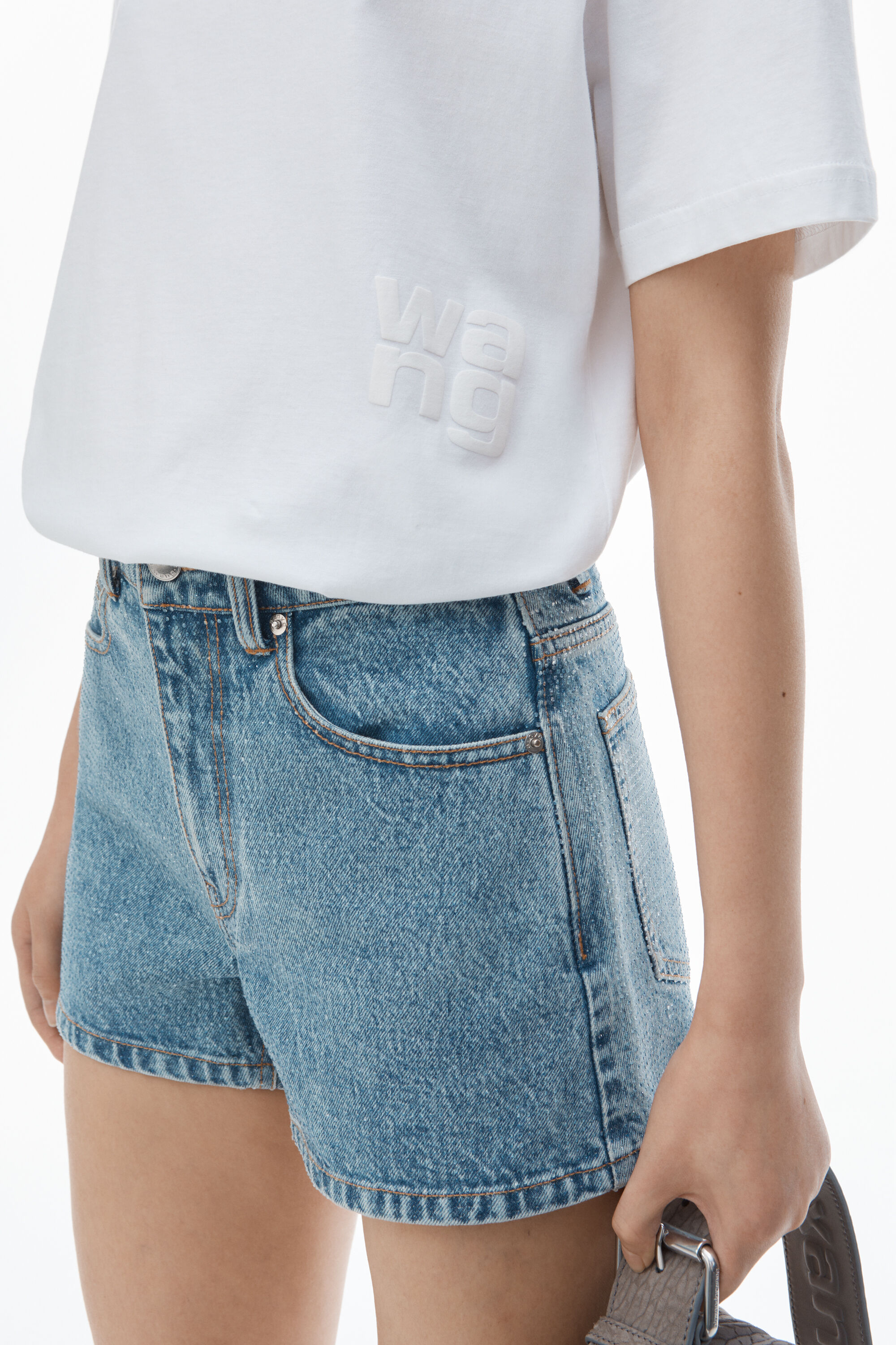 alexanderwang PUFF LOGO TEE IN COTTON JERSEY WHITE - alexanderwang® US alexanderwang PUFF LOGO TEE IN COTTON JERSEY WHITE - alexanderwang® US
