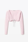 alexander wang 棉质雪尼尔短款开衫 neon light pink