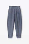 alexander wang puff logo sweatpants in terry soft bluestone