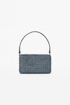 alexander wang heiress pouch in crystal mesh baby blue