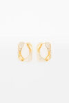 alexander wang crystal chain link earrings  pv gold