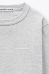 alexander wang t-shirt a maniche lunghe con stampa plastisol per bambini in jersey essenziale light heather grey
