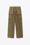 alexander wang 棉质格子布徽标工装裤 burnt sage