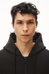 alexander wang 密绒拉链连帽衫 black