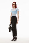 alexander wang 薄纱网眼短袖上衣 evening haze