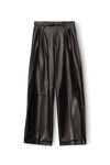 alexander wang tailored trouser in buttery leather black