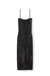 alexander wang clear bead hotfix cami tank dress  black