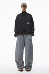 Alexander Wang acid black unisex high neck sweatshirt in dense fleece