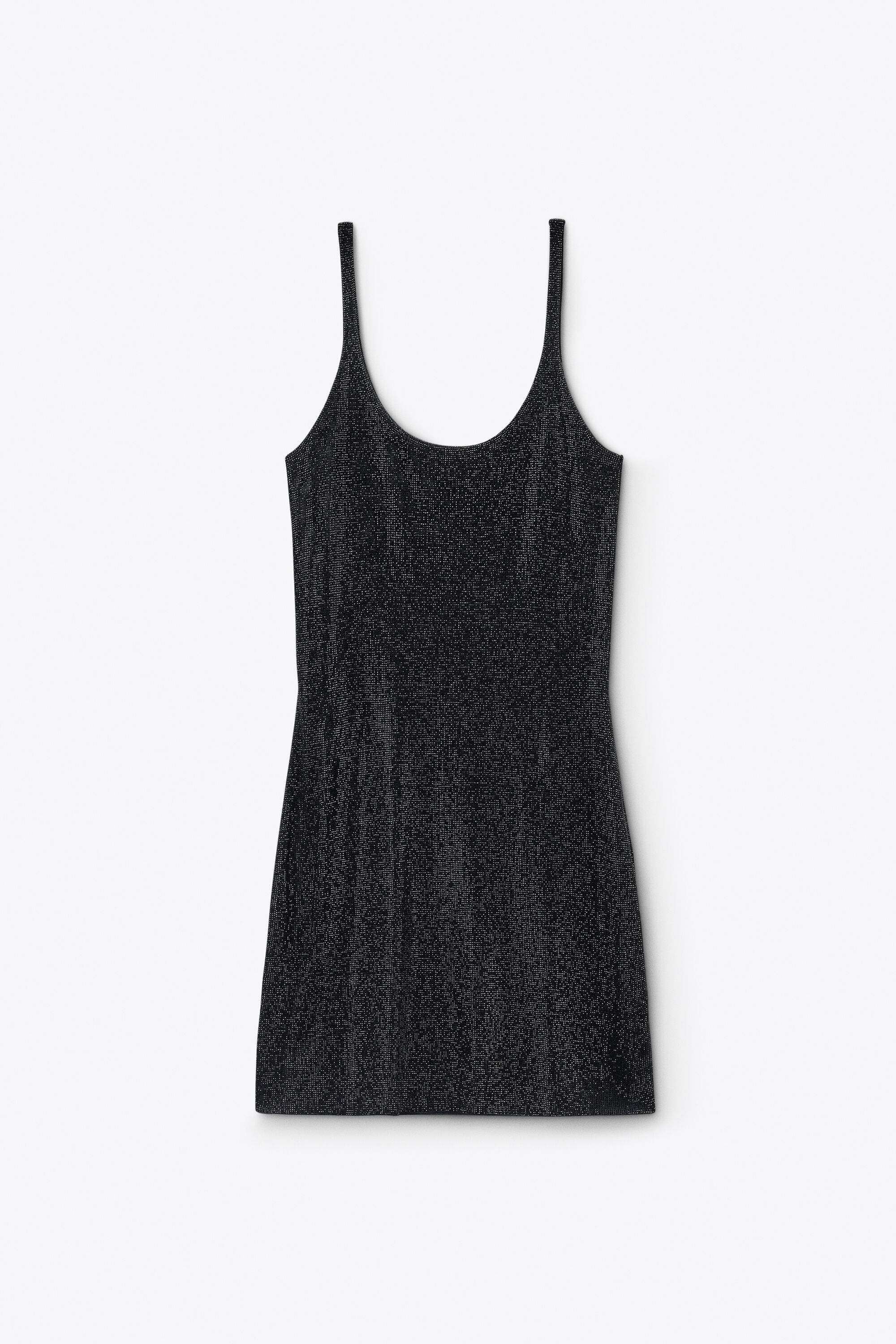 crystal hotfix shrunken cardigan in wool in CHARCOAL MELANGE