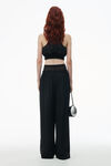 alexander wang layered boxer pant in silk charmeuse black