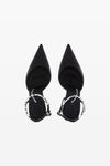 alexander wang delphine 105 logo strap pump in viscose black