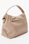 alexander wang large lunch bag in waxed leather silver mink