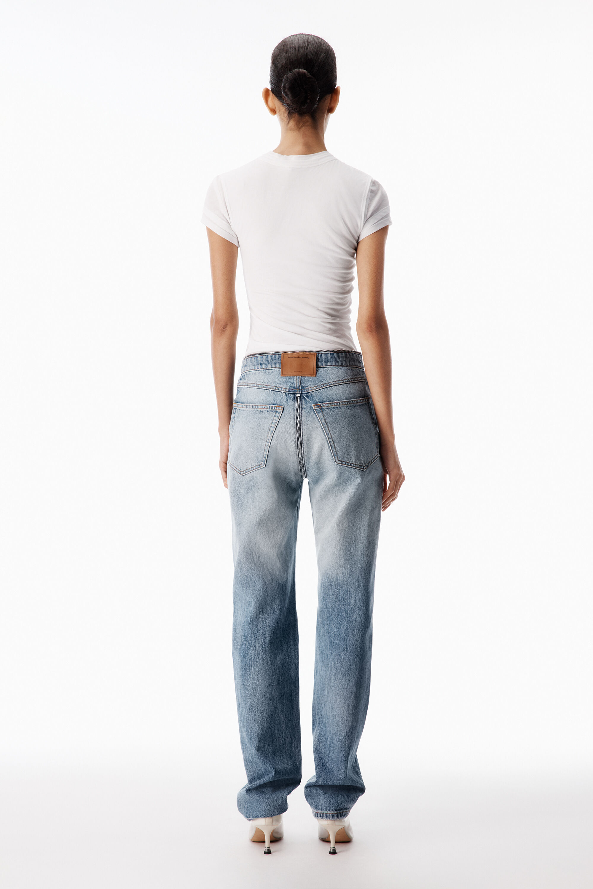 Zip V-Waist Jean in AUTHENTIC LIGHT INDIGO | alexanderwang®