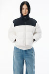 Alexander Wang white/black ブラック & ホワイト マットナイロン パファージャケット