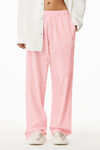 alexander wang 皱褶尼龙透明烫钻运动裤 light pink