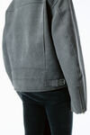 Alexander Wang grey veste de moto droite oversize