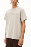 alexander wang embossed logo tee in compact jersey feather