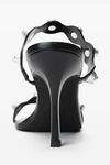 Alexander Wang black riot 85mm lambskin leather sandal