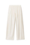 Ivory Heavy Silk Side Placket Pant