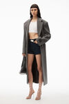 alexander wang shorty high-rise short in denim clean bright indigo