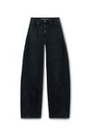 Alexander Wang grey aged logo-embossed balloon jeans