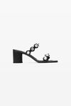 Alexander Wang black rexa 65mm sandal in leather