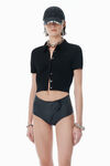 Alexander Wang black schwarzer cardigan mit logostickerei