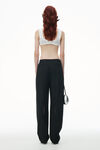 Alexander Wang black slit back low waisted tailored trouser in wool blend