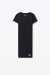 Alexander Wang black crystal hotfix short-sleeve loungewear minidress