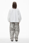Alexander Wang white polo oversize con logo gonfio