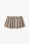 Alexander Wang khaki box-pleated mini skirt