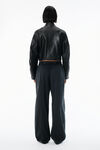Alexander Wang black 黑色斜纹棉铰接式长裤