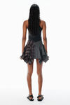 Alexander Wang smog red/grey red & grey plaid cotton miniskirt