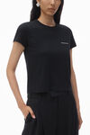 alexander wang 高捻针织紧身 t 恤 black