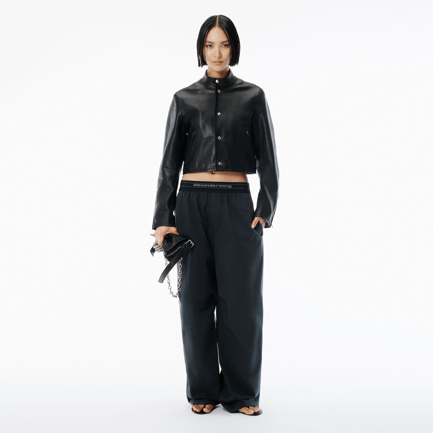 Alexander Wang 블랙 치노 아티큘레이티드 팬츠