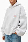 alexander wang 苹果发泡图案毛圈布连帽运动衫 light heather grey