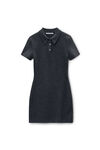 Alexander Wang charcoal charcoal wool-blend short sleeve polo dress