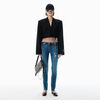 Alexander Wang black blazer nero in misto lana con orlo a vivo